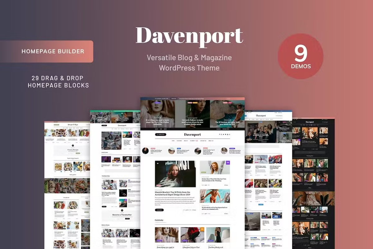 Blog and Magazine WordPress theme, a WordPress Template by Elite Templates (Photo 1 of 8)