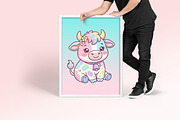 Cute Cow Clipart, an Animal Illustration by Forhadx5 (Thumbnail 8 of 8)