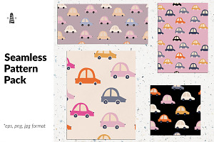 Cute Cars Digital Paper