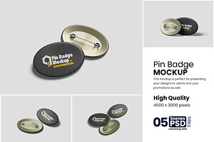 Versatile Pin Badge Mockup