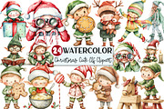 Whimsical Christmas Elf Clipart, an Illustration by Rose Art (Thumbnail 1 of 4)