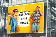 Billboard Mockup Template, an Advertising Mockup by PaperMoon (Thumbnail 1 of 4)