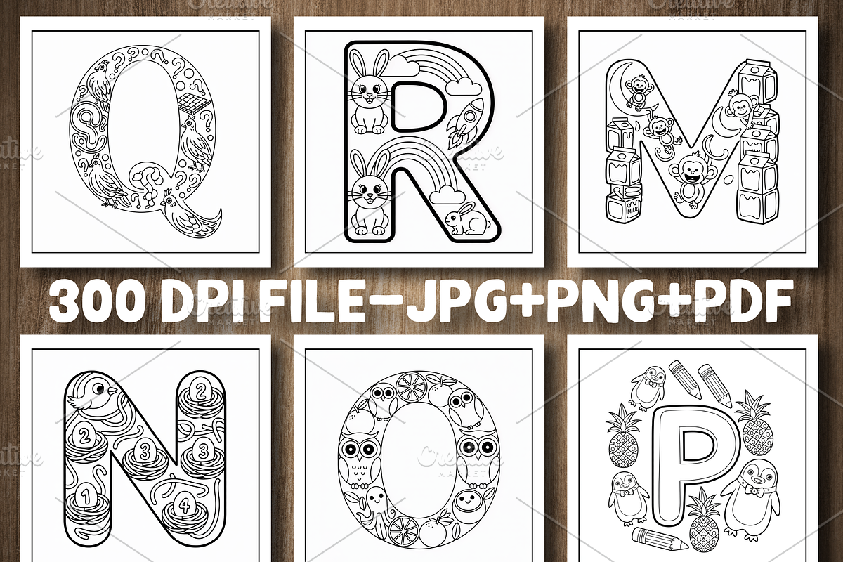 Alphabet Latter Coloring for Kids, an Education Illustration by Design Station (Photo 2 of 5)