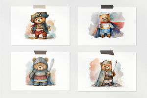 Cute Bears Watercolor Collection