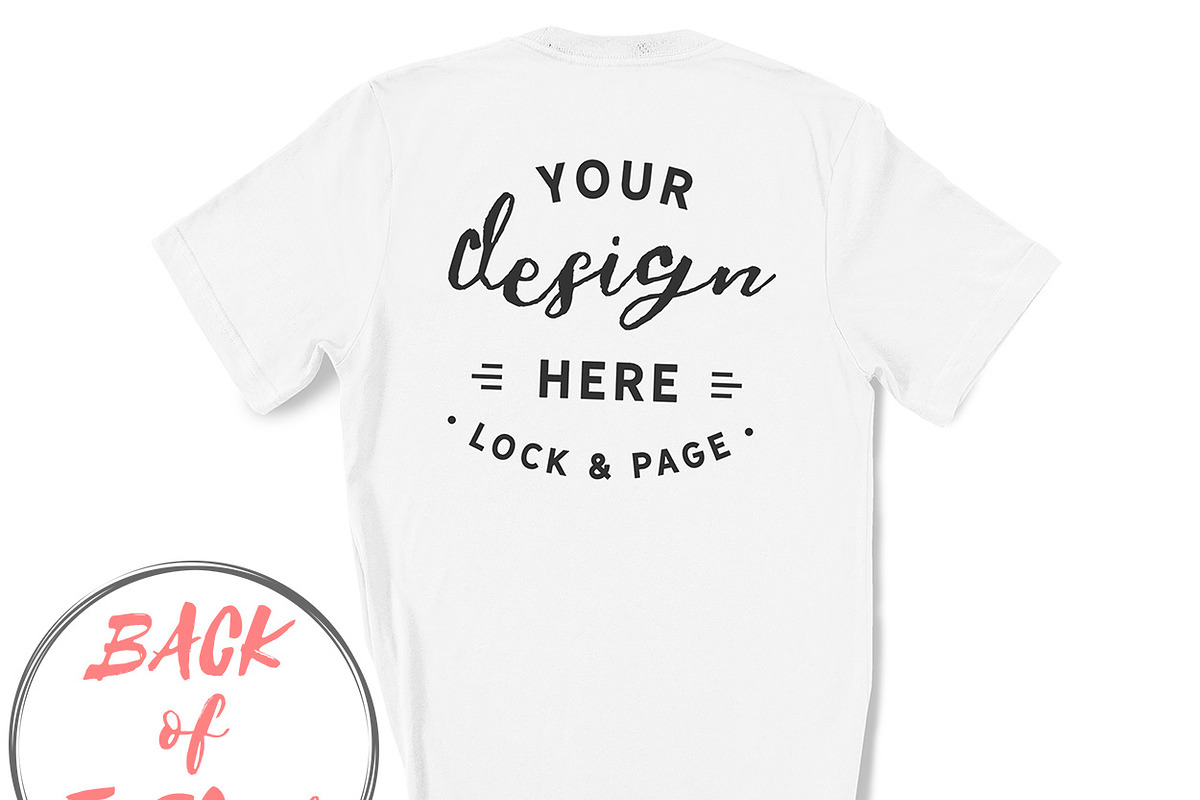 Back Of T-Shirt BC3001 Mockup Bundle, a Shirt Mockup by lock and page (Photo 2 of 88)