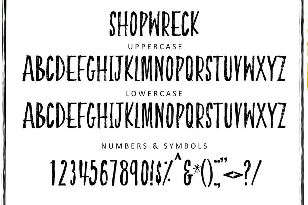 Shopwreck Marker Font preview 2