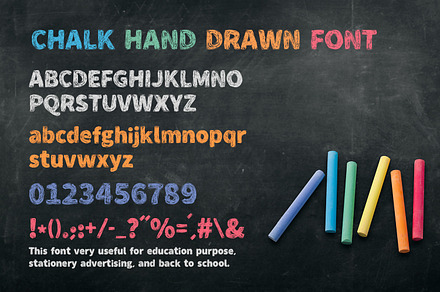 Chalk Hand Drawn Font, a Script Font by OWPictures
