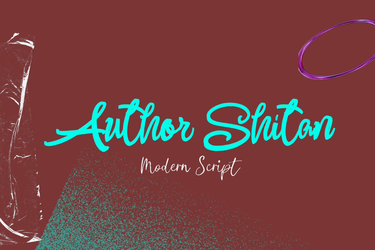 Author Shitan, a Script Font by Gatype (Photo 1 of 8)