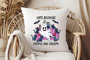 Cats People Are Creepy ,skeleton Cat, an Illustration by Libby Wishes (Thumbnail 5 of 6)