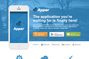 Apper Pagewiz Landing Page + PSD, an App Template by LanceMedia (Thumbnail 3 of 5)