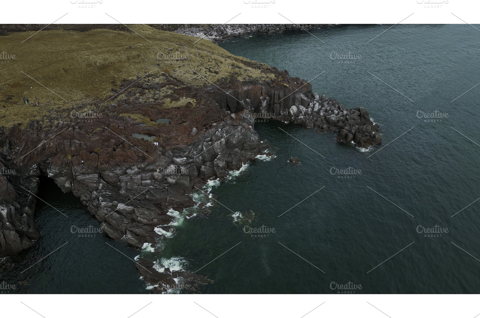 Beautiful stone cliff and green, a Nature Photo by Media Whale Stock