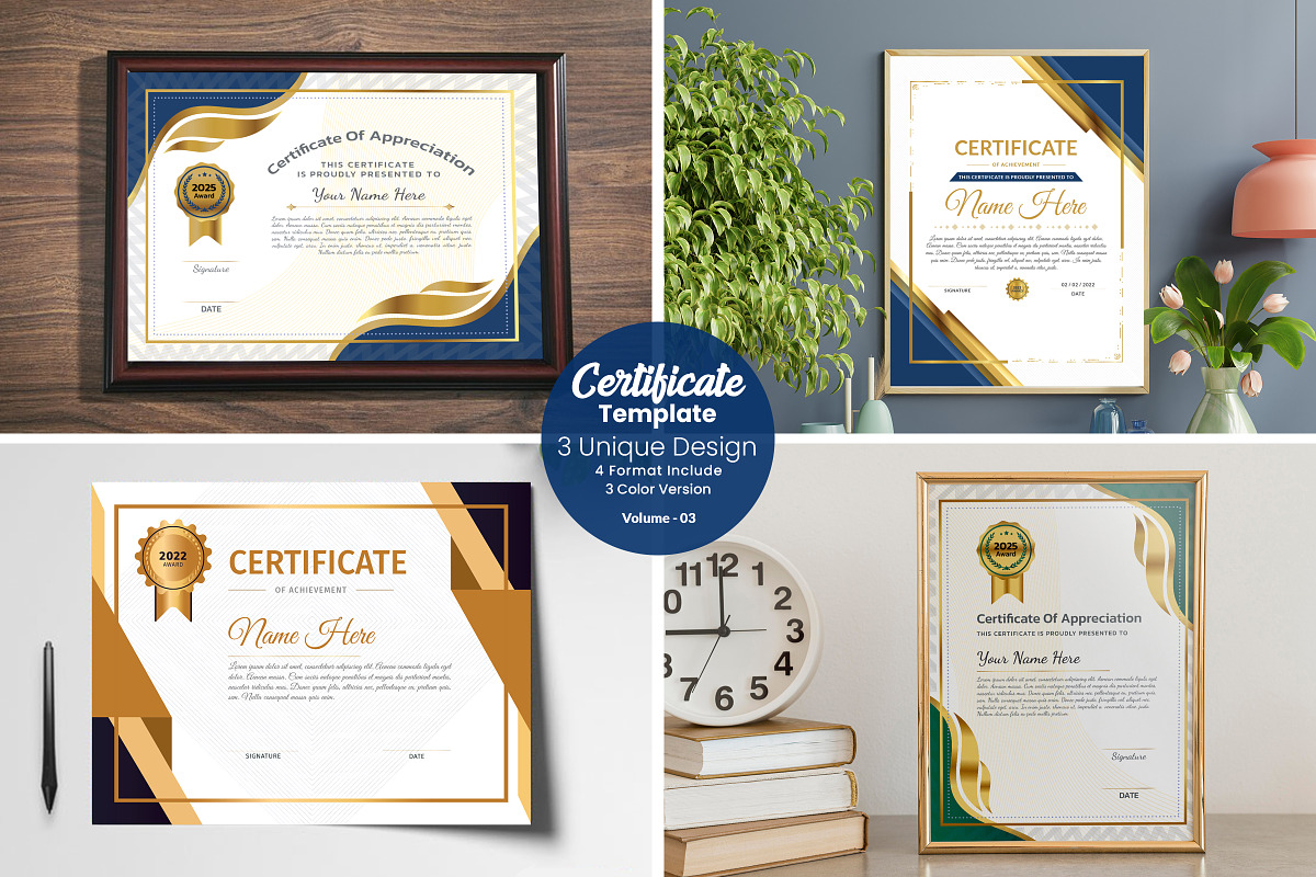 Creative Certificate Design Template, a Stationery Template by MRI STUDIO
