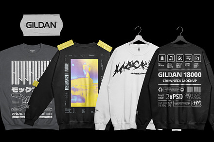 Crewneck Mockup - Gildan 18000