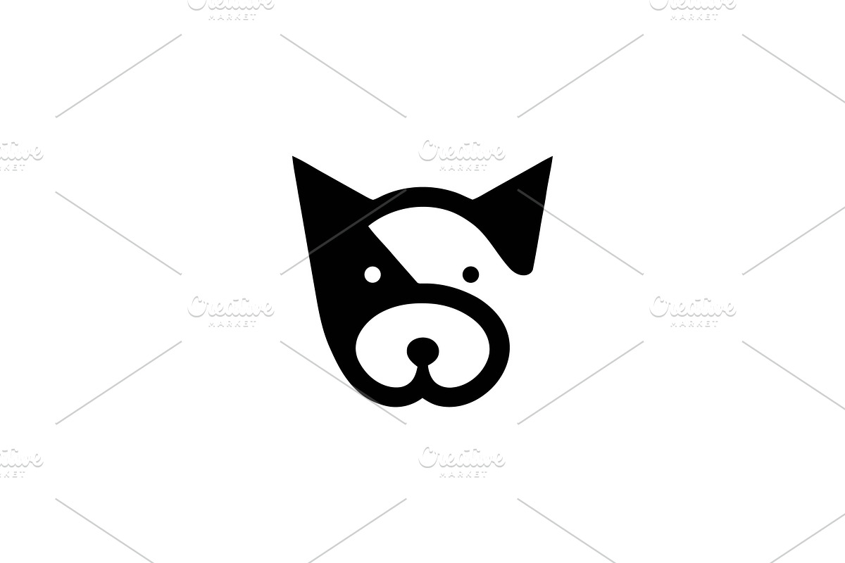 Cute dog face modern logo, a Branding & Logo Template by Vectorium Studio (Photo 1 of 2)