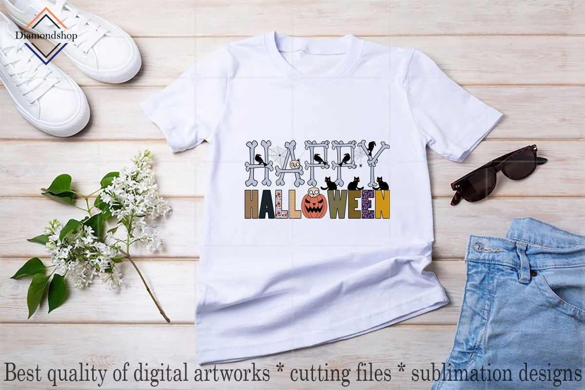 Happy Halloween Sublimation Design, a Decorative Illustration by DiamondShop (Photo 3 of 21)