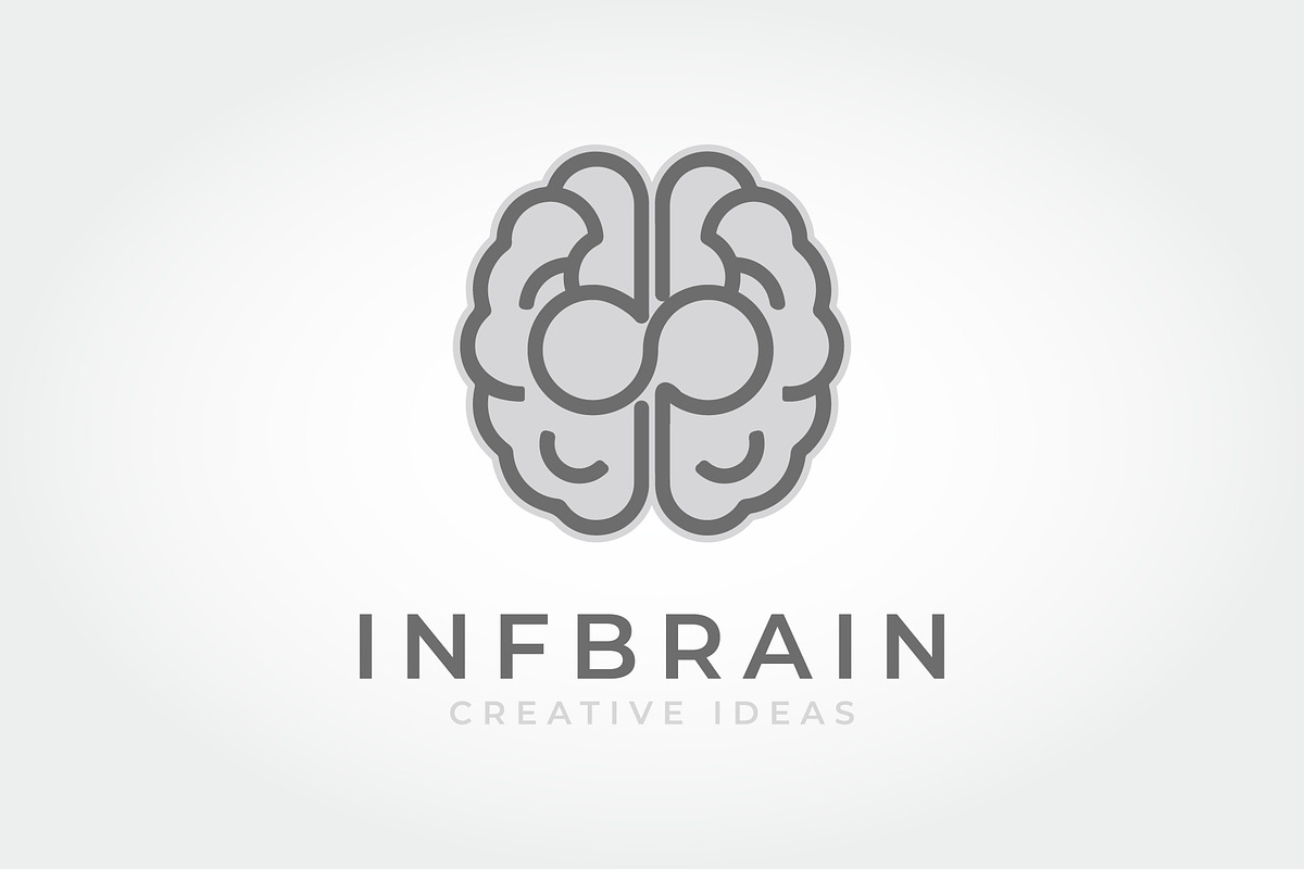 Brain Logo with infinity icon inside, a Branding & Logo Template by PrastHF