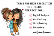 Whimsical Valentine Best Friends Cli, an Illustration by OK Design (Thumbnail 6 of 6)