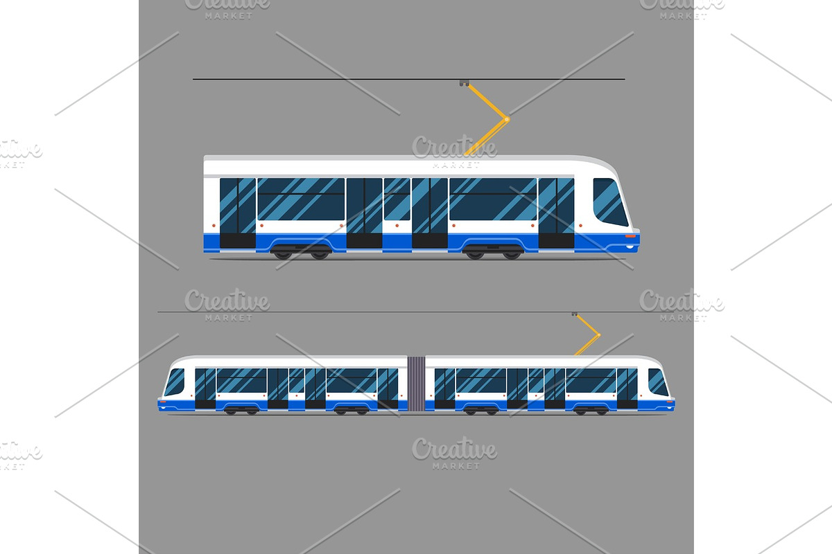 set vector mass rapid transit urban vehicles Collection municipal ...