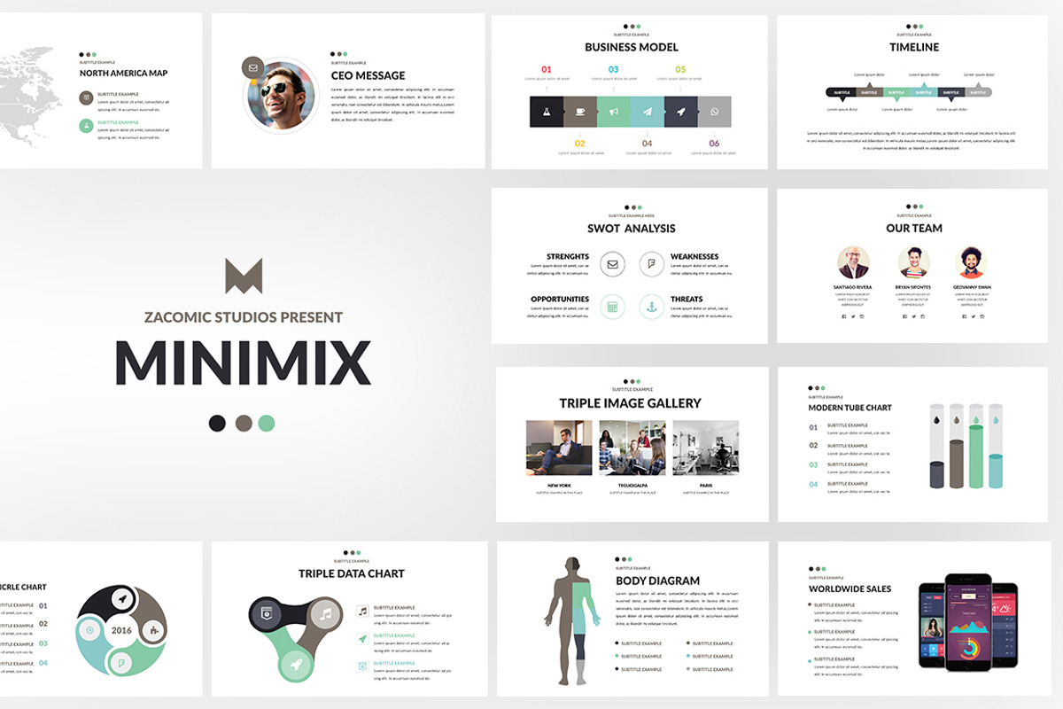 Minimix | Powerpoint Template, a Presentation Template by Zacomic Studios