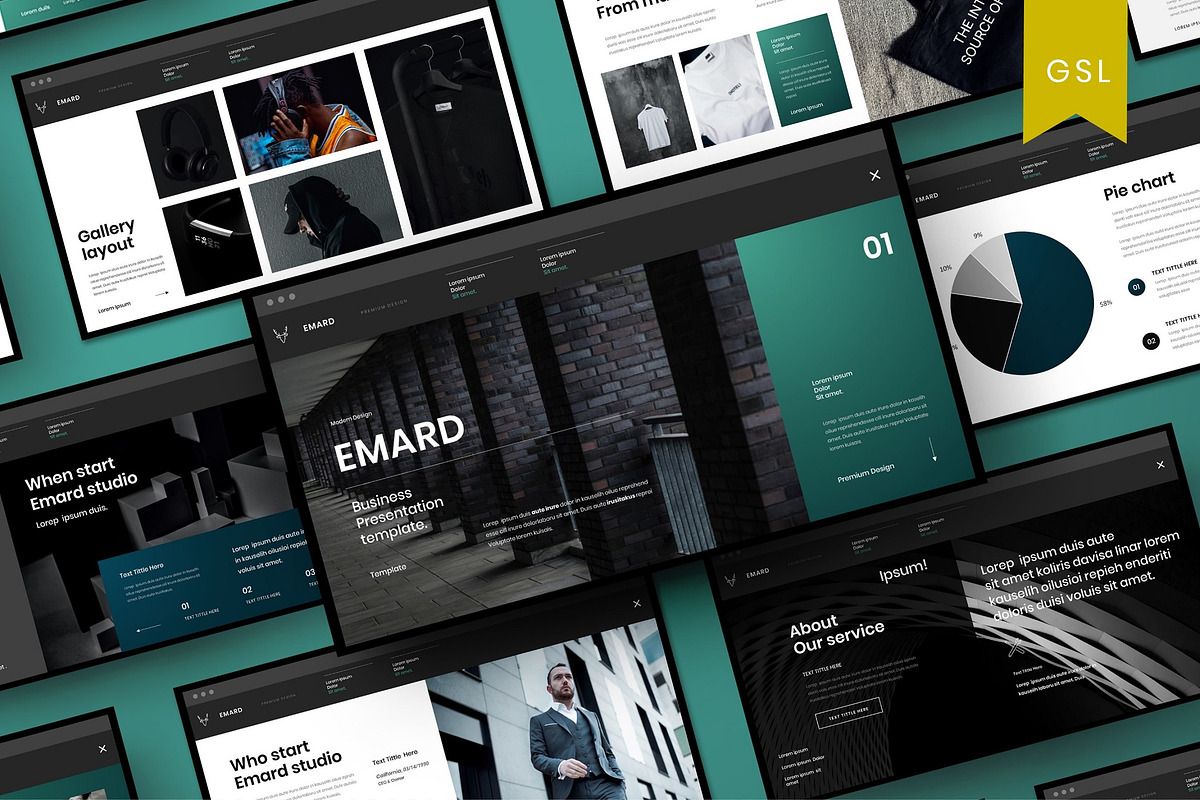 Emard - Business Google Slide, a Presentation Template by Dens Creative Studio (Photo 1 of 6)
