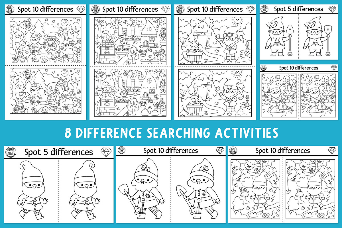 Dwarf coloring games and activities, an Education Illustration by Lexi Claus (Photo 8 of 16)