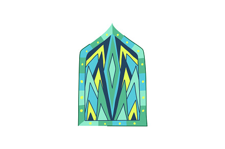 antique stained glass cartoon vector, an Object Illustration by pikepicture