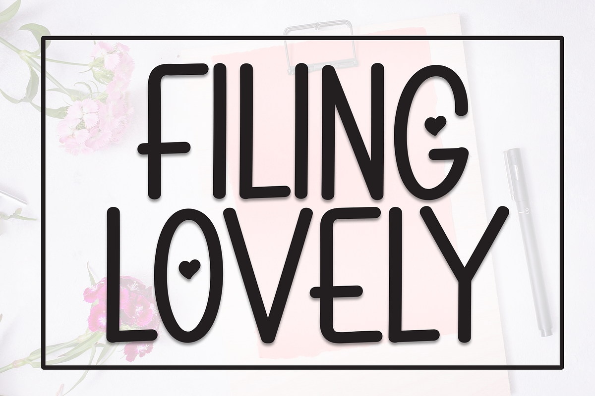 Filing Lovely | Script Font, a Script Font by Scratchones (Photo 1 of 9)
