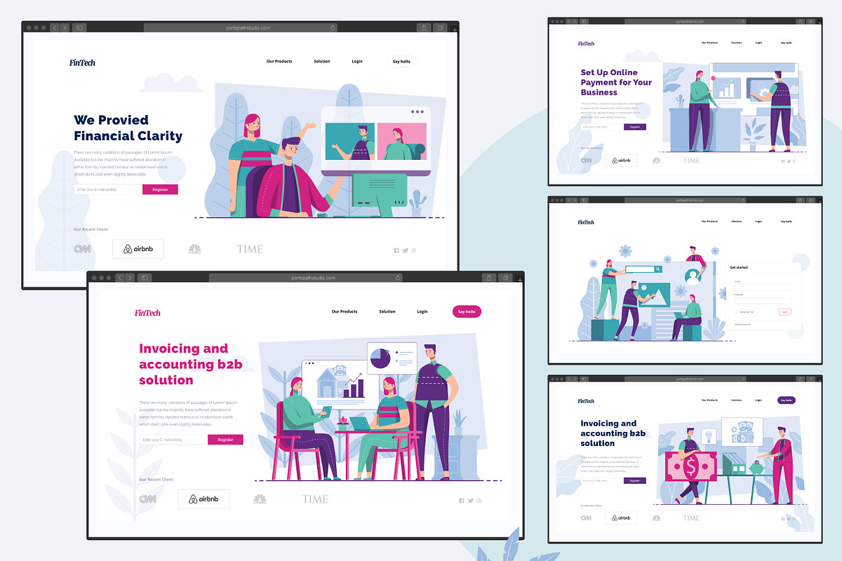 Fintech Unique Illustration Team, a Templates & Theme by Portocraft (Photo 5 of 6)