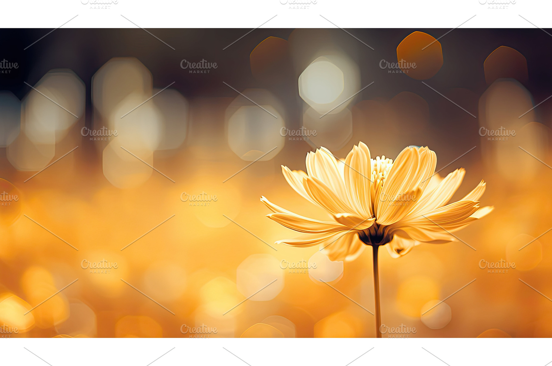 contrast yellow bokeh background ai, a Nature Photo by pikepicture