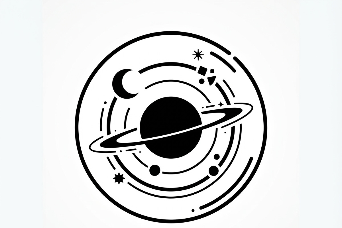 60 Planet Orbit Abstract Silhouette, an Empty State Illustration by Amazin_art (Photo 9 of 17)