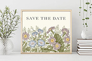 3 Wedding Cards + Seamless Pattern, a Pattern Graphic by Vintage (Thumbnail 14 of 15)