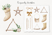 Zero Waste Christmas watercolor set, a Decorative Illustration by Natalia Fedorova (Thumbnail 4 of 14)