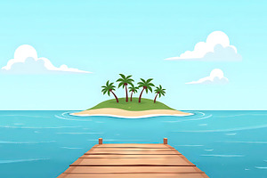 Tropical Island View From Floating D, a Photo by LOGOCREATIVE