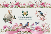 Vintage Garden Borders Frame Bow PNG, an Object Graphic by artinspirestudio (Thumbnail 3 of 6)