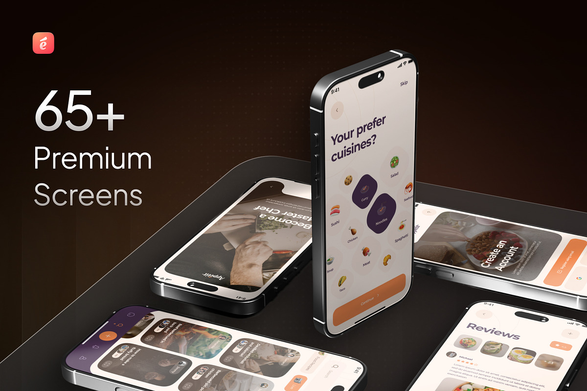 Appetit - Food Recipes App UI Kit, an UI Kit Template by Rafiq | YDN (Photo 2 of 6)