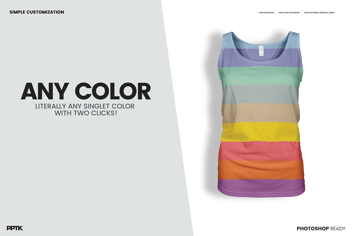 Women's Ghosted Singlet Template, an Apparel Mockup by PrePress Toolkit (Photo 5 of 6)