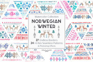 Norwegian Winter - Seamless Patterns