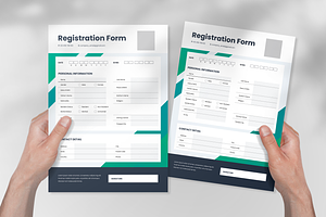 Modern Registration Form, a Flyer Template by SquidPixey