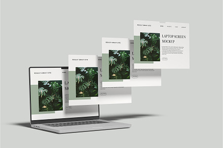 Laptop Screen Website Mockup, a Device Mockup by Bangdastudio