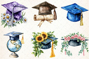Graduation Cap Clipart, an Illustration by Libby Wishes (Thumbnail 3 of 5)