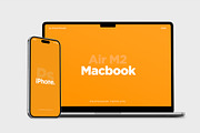 Macbook Air and iPhone Mockup Pack, a Mac Mockup by DreamVisuals (Thumbnail 5 of 10)