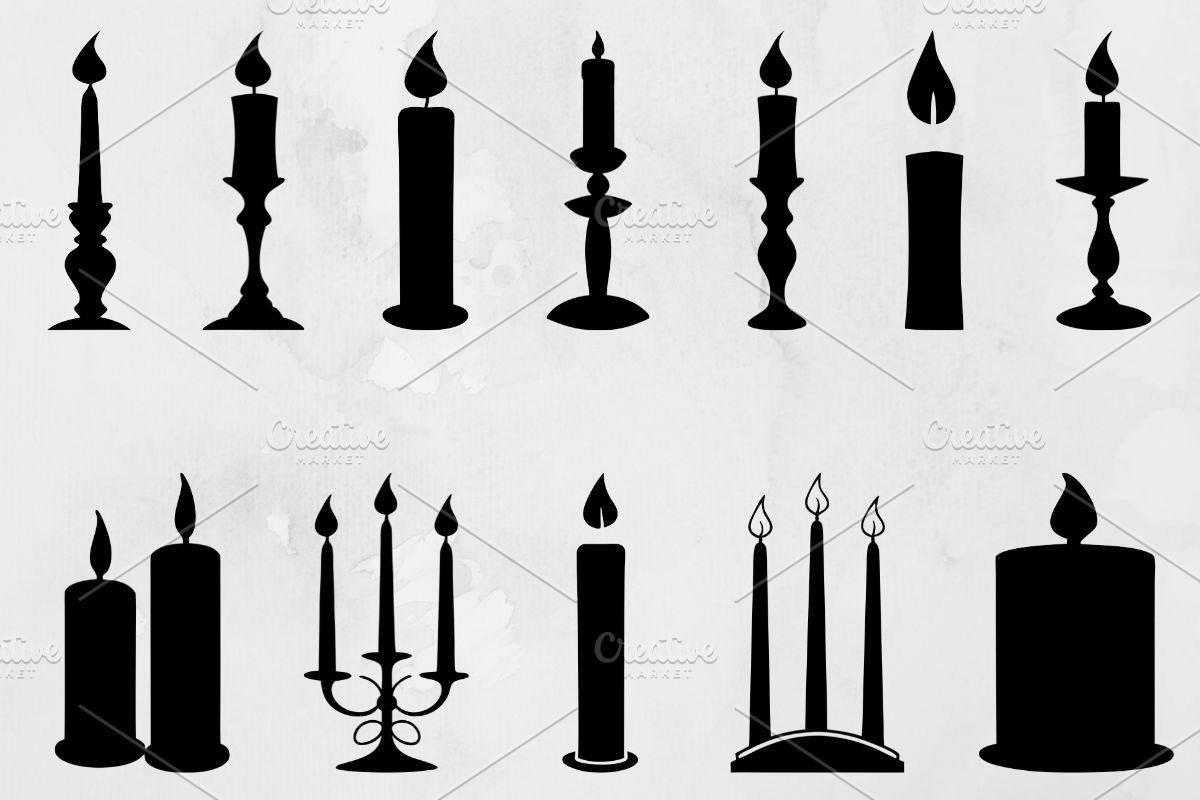 Candle Silhouette SVG, an Object Illustration by newminddesign (Photo 1 of 3)