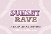 Sunset Rave Hand Drawn Retro Font, a Serif Font by Mastilo Designs (Thumbnail 8 of 8)