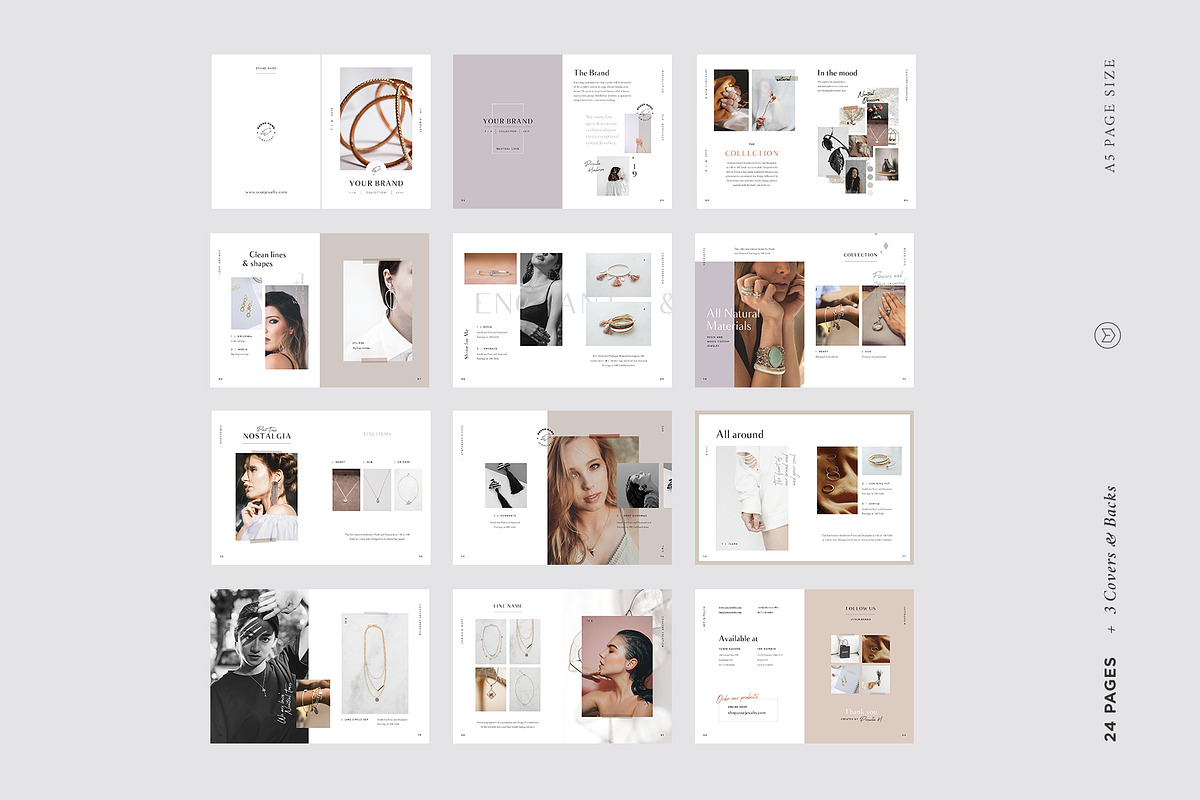 A5 Jewelry Fashion Lookbook Catalog, a Brochure Template by PageBeat (Photo 7 of 8)