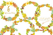 0406 Roses&Succulents&Fall Leaves, a Work Illustration by watercolorwild.graphics (Thumbnail 8 of 10)
