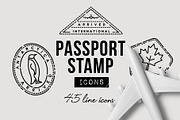 45 Passport Stamp Icons - Travel, an Outline Icon by Hatch Design Workshop (Thumbnail 10 of 10)