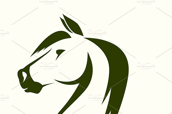 Vector Head Of Horse. Animals.