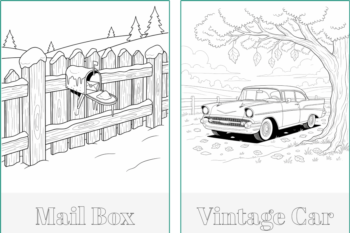 Winter Holidays Xmas Coloring Pages, a Seasonal Illustration by Nuvame Arts & Designs (Photo 6 of 19)