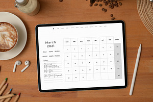 Undated Monthly Digital Planner