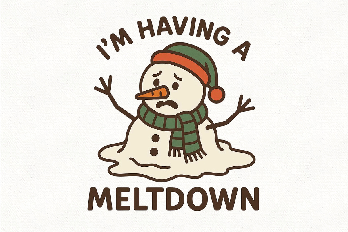 I'm Having a Meltdown, Christmas PNG, an Illustration by CraftArtStudio (Photo 1 of 4)